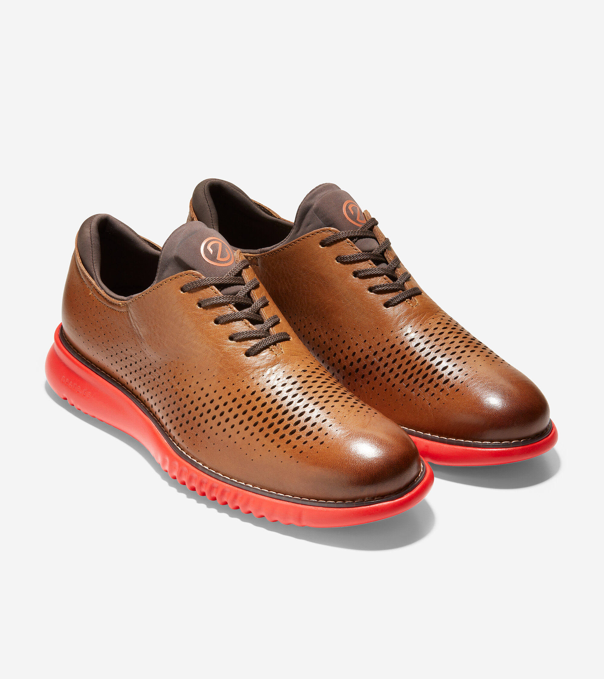 Cole Haan 2.ZERØGRAND Lined Laser Wingtip Oxford - Brown - Oxfords