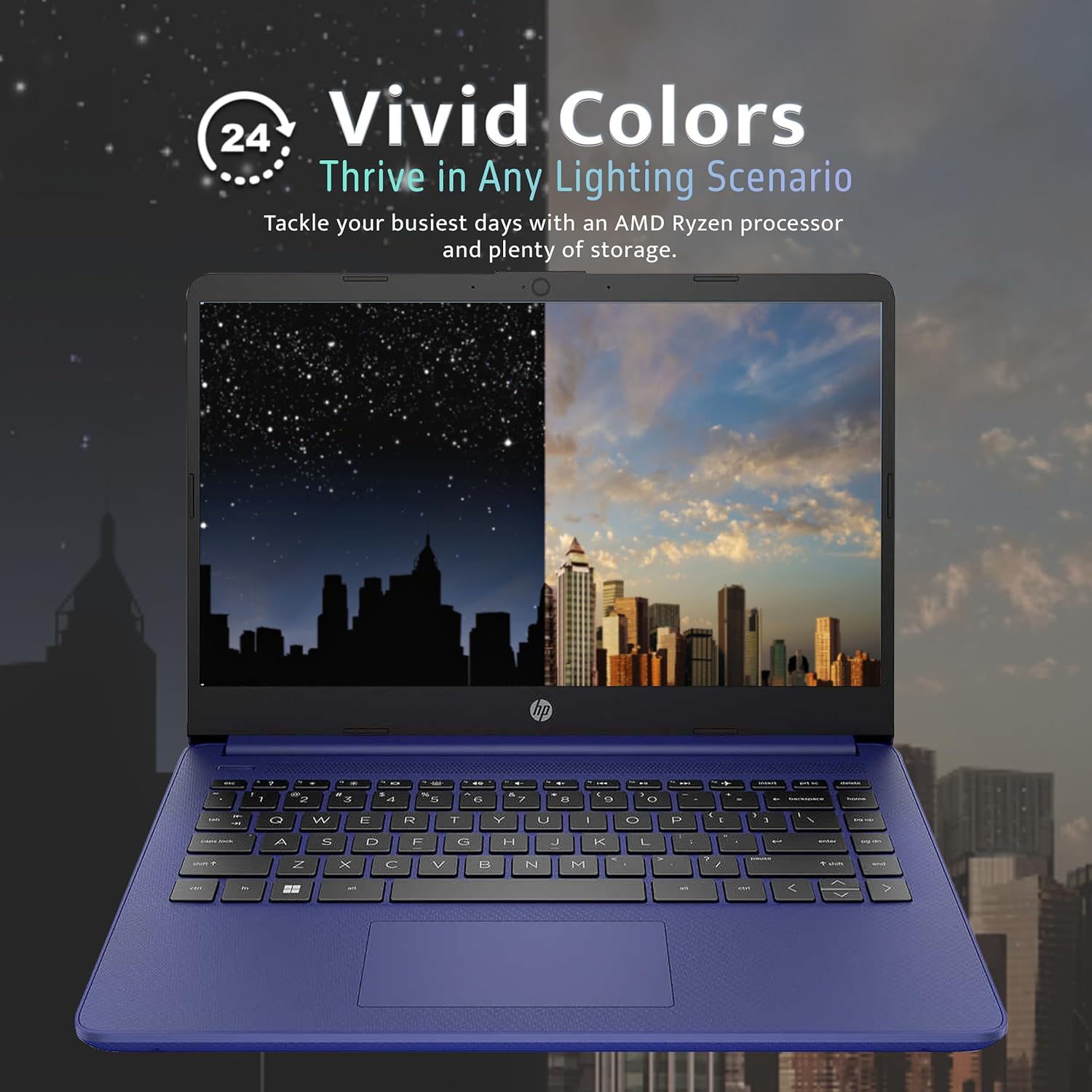 HP Touchscreen Laptop, 14" HD Business Laptop, AMD Ryzen 7-5700U, 32GB RAM, 2TB PCIe SSD, AMD Radeon Graphics, HD Webcam, WI-FI 6, Bluetooth, HDMI, Blue, Windows 11, 32GB USB Card