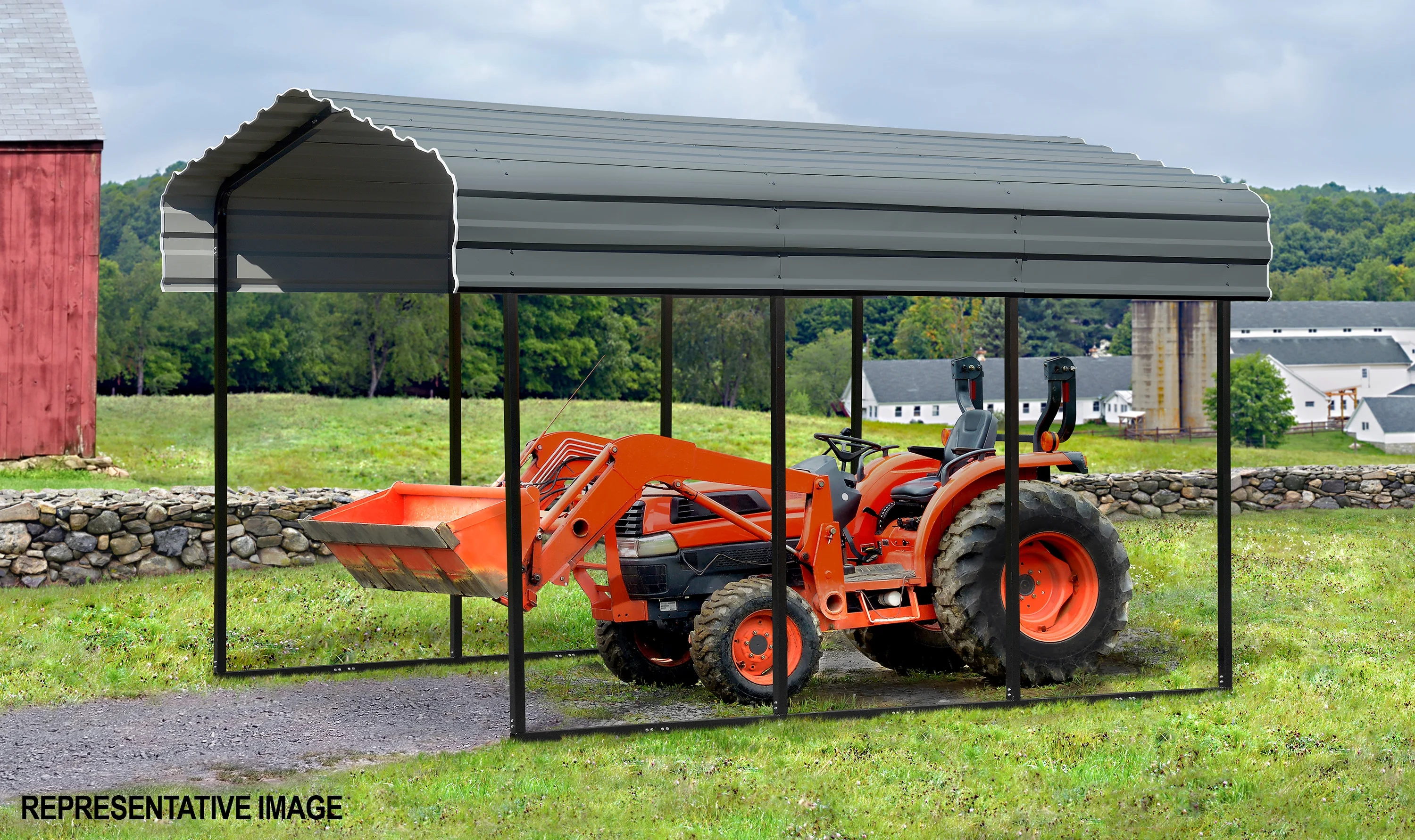 Arrow Carport, 10 ft. x 29 ft. x 9 ft. Charcoal