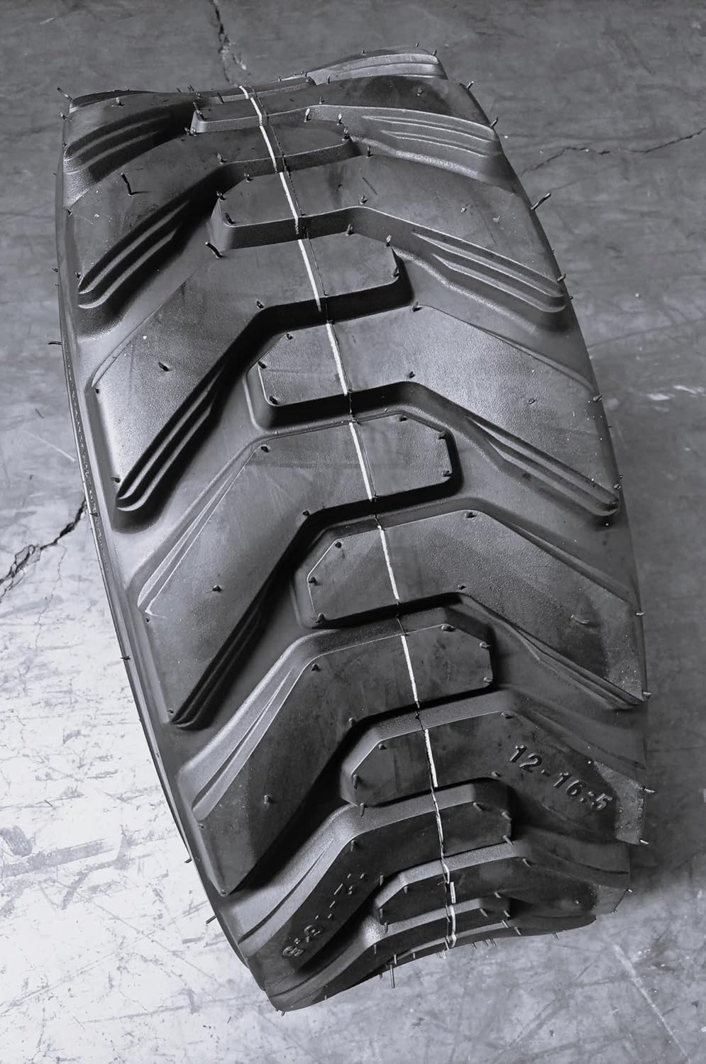 HORSESHOE 12-16.5 14PLY R-4 Skid Steer Tubeless Tires w/Extra Thick Rim-Guard Wall Super Heavy Duty H Load 12x16.5 305/70-16.5 NHS 12165 T168 SKS8 L2/G2