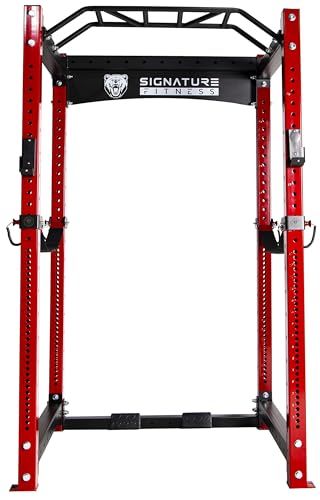 Power Rack Squat Stand, 1000 Pound Capacity 3“ x 3” for Home & Garage Gym with J-Hooks, Multiple Styles