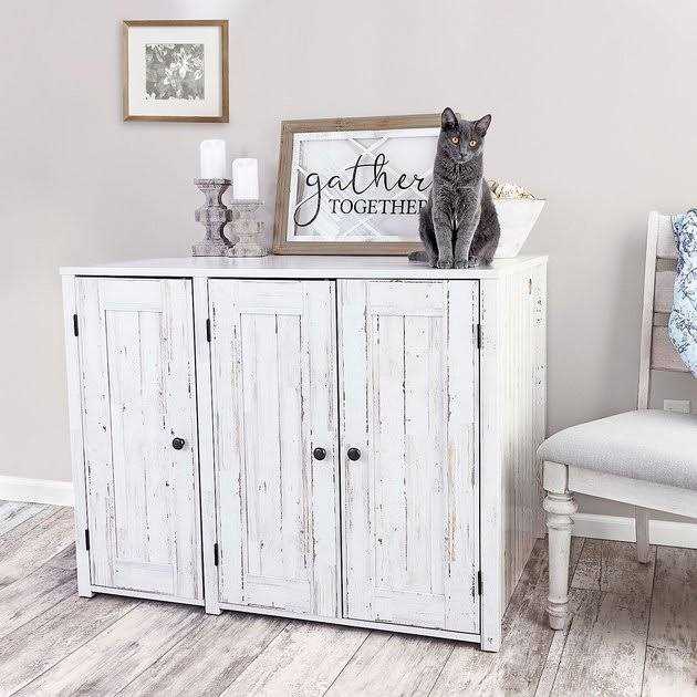Whisker Litter-Robot Cat Litter Box Credenza Cat Cabinet - Pet Supplies online store