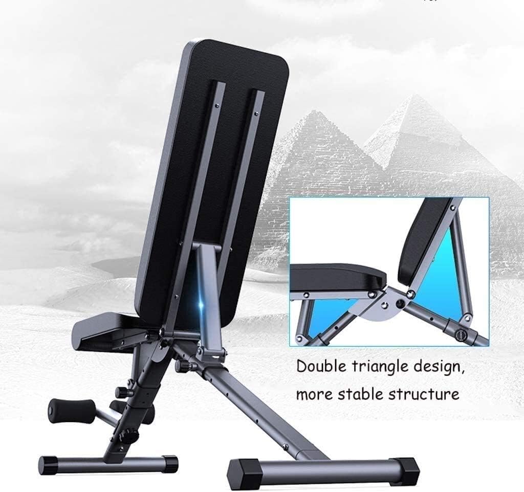 Adjustable Weight Bench Utility Gym Bench Strength Training Sit Up Bench Flat/Incline/Decline Exercise Utility Bench for Home Gym Black