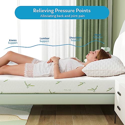 Full Mattress, 6 inch Full Bed Mattresses in A Box, Breathable Bamboo Cover for Cool Sleep, Made in USA for Guest Room, Kids Room, Medium Firm, 75" L x 54" W