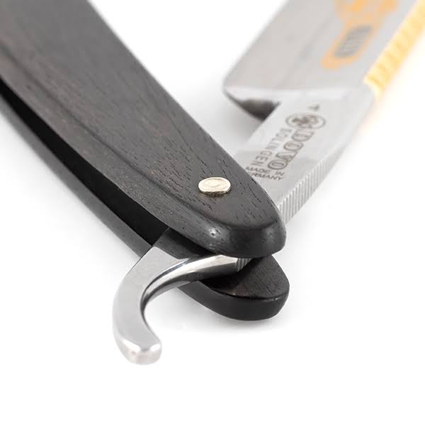 Dovo Straight Razor Carbon, Ebony Wood Handle