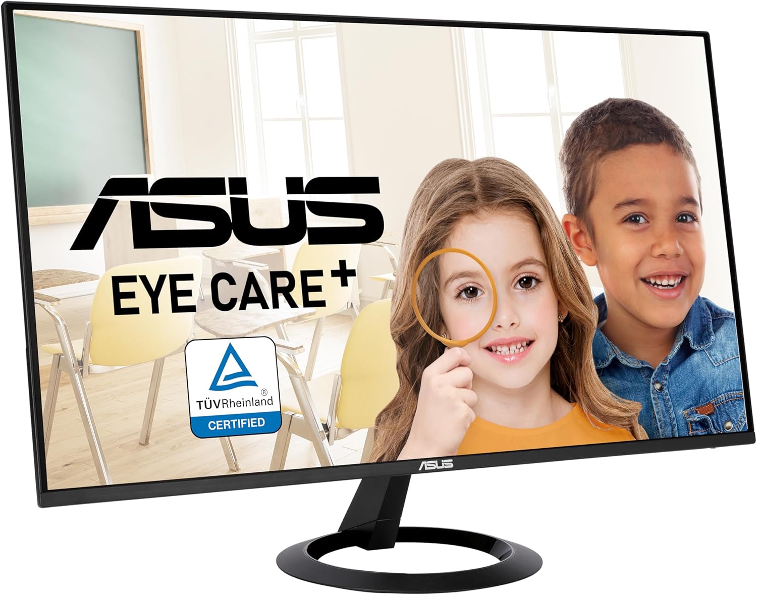 ASUS 27” (27-inch viewable) Eye Care Monitor (VZ27EHF) - Full HD (1920 x 1080), IPS, 100Hz, 1ms, Frameless, Adaptive-Sync, HDMI, Low Blue Light, Flicker Free, Ultra-Slim profile, 3 year warranty