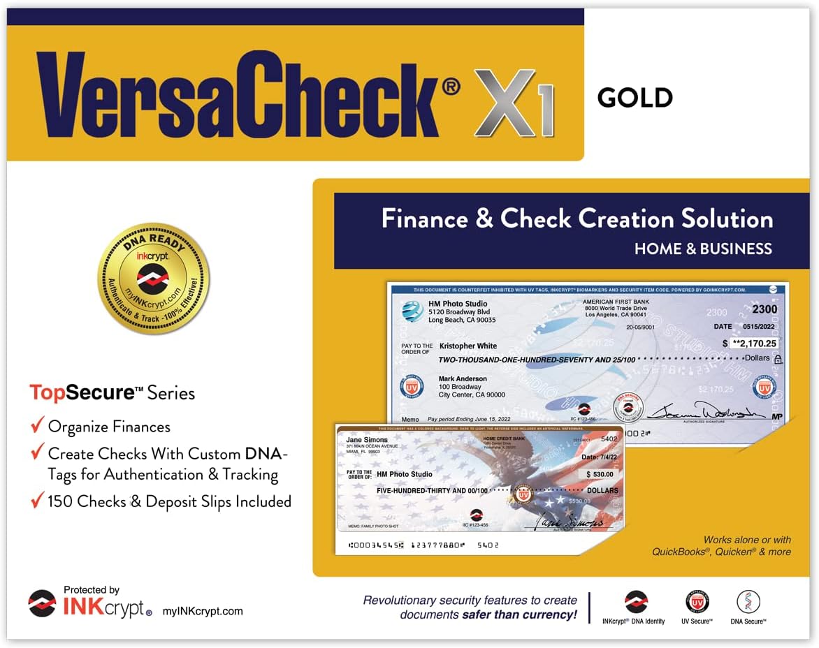 VersaCheck HP DeskJet 3755 MX MICR Check Printer and VersaCheck Gold Check Printing Software Bundle, (3755MX)