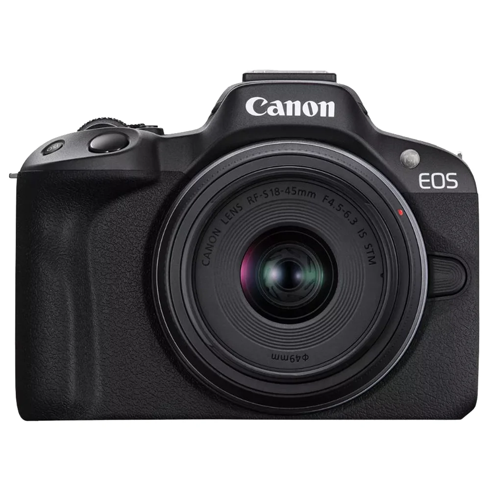 Canon EOS R50 Mirrorless Camera Body with 2 Lens Kit RF-S 18-45mm IS STM and RF-S 55-210mm IS STM 5811C022 Bundle with Deco Gear Photography Bag + Microphone + Tripod + Software & Accessories Kit