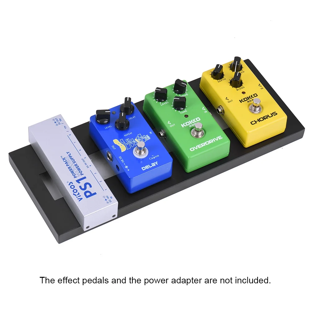 Meterk -1 Mini Aluminum Alloy Guitar Pedal Board with Carrying Bag Tapes