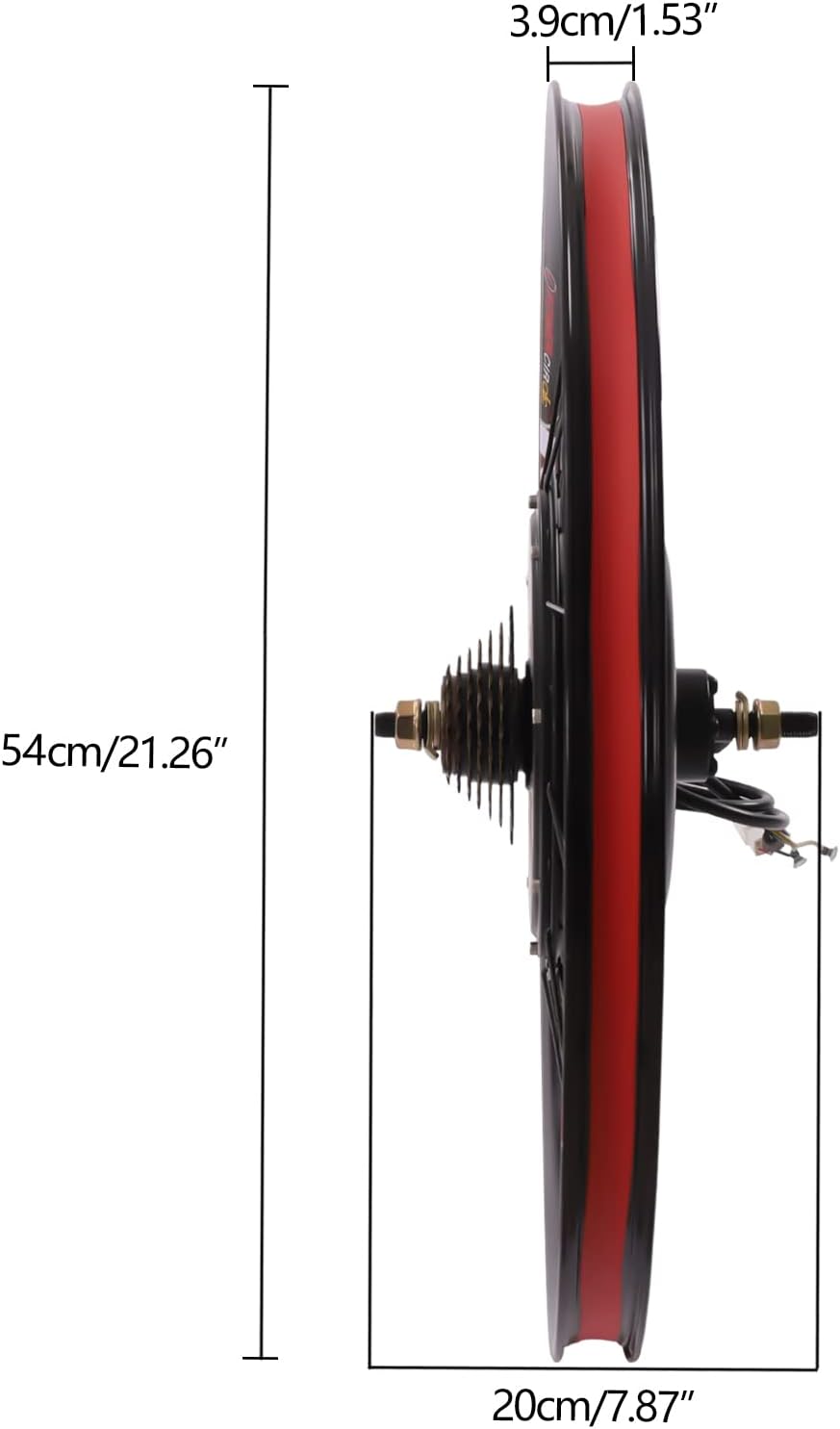 Electric Bicycle Wheel Kit Front/Rear Wheel Hub Motor Electric Bike Conversion Kit, E-Bike Brushless Gear Motor Powerful Hub Motor Waterproof w/LCD Display