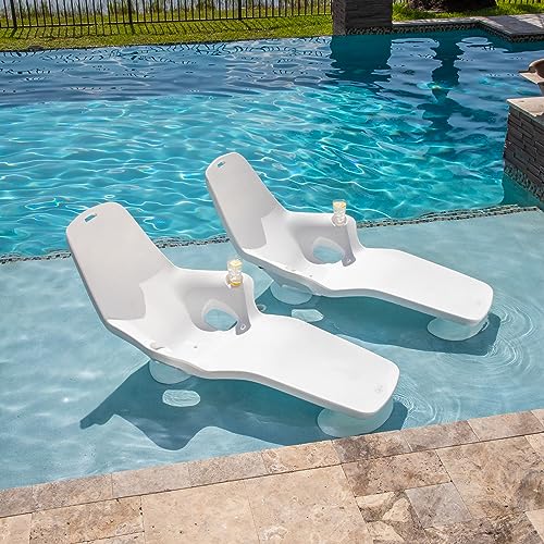 Tenjam Shayz in Pool Lounge Chairs for Sun Shelf Set of Two, Pool Chairs and Lounger for in Pool Tanning Ledge with Custom Designed Risers That Support up to 17" of Water Depth (Custom Colors)