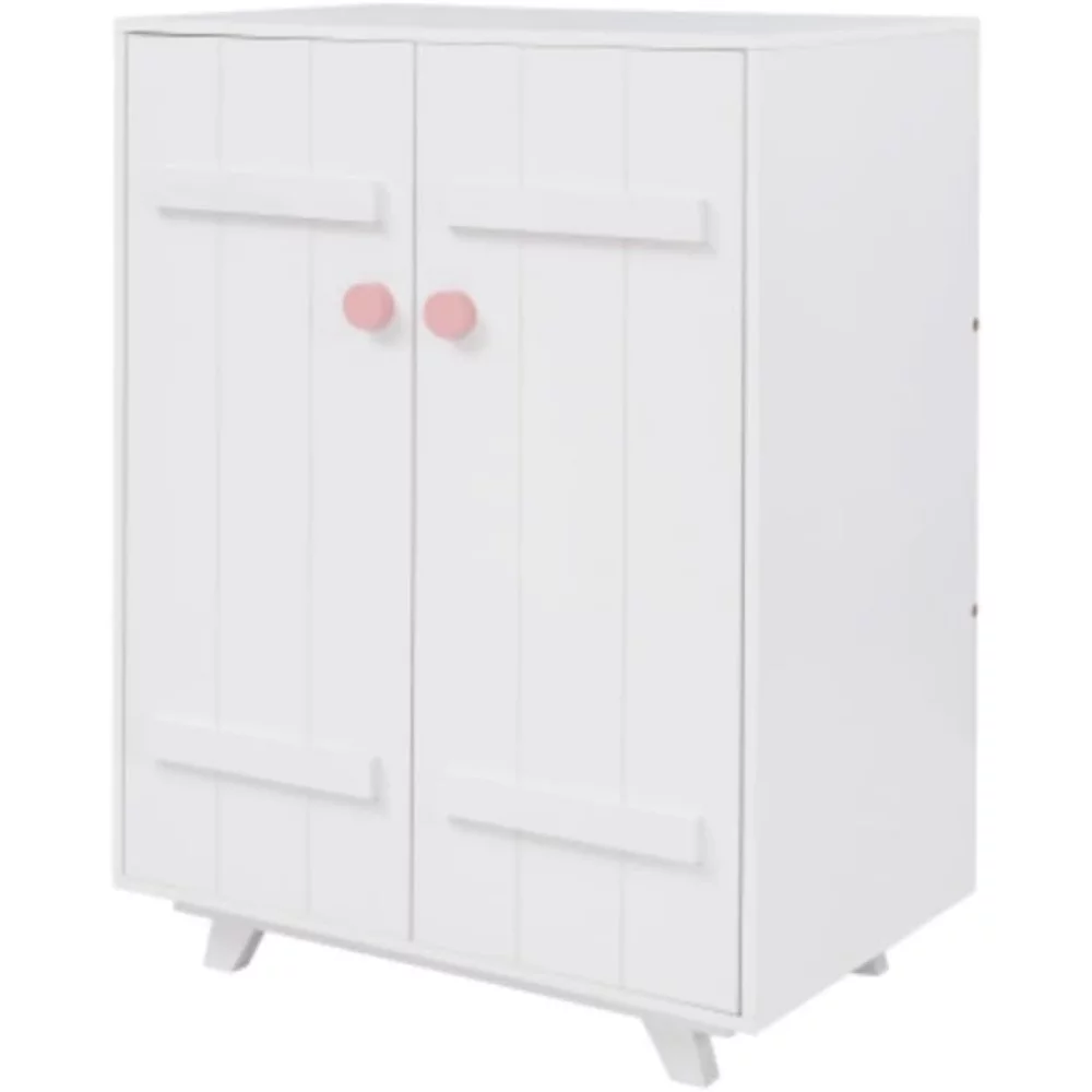 Wooden Wardrobe with Hanging Rods and Storage Armor with Doors, Suitable for Storage Areas in Bedrooms, Kitchens, Living Rooms, and Restaurants