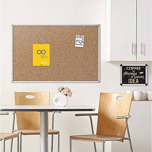 Mead Cork Bulletin Board 96 x 48 Silver Aluminum Frame