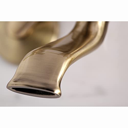 Kingston Brass KS265SB Tub Wall Mount Clawfoot Tub Faucet with Hand Shower, Brushed Brass
