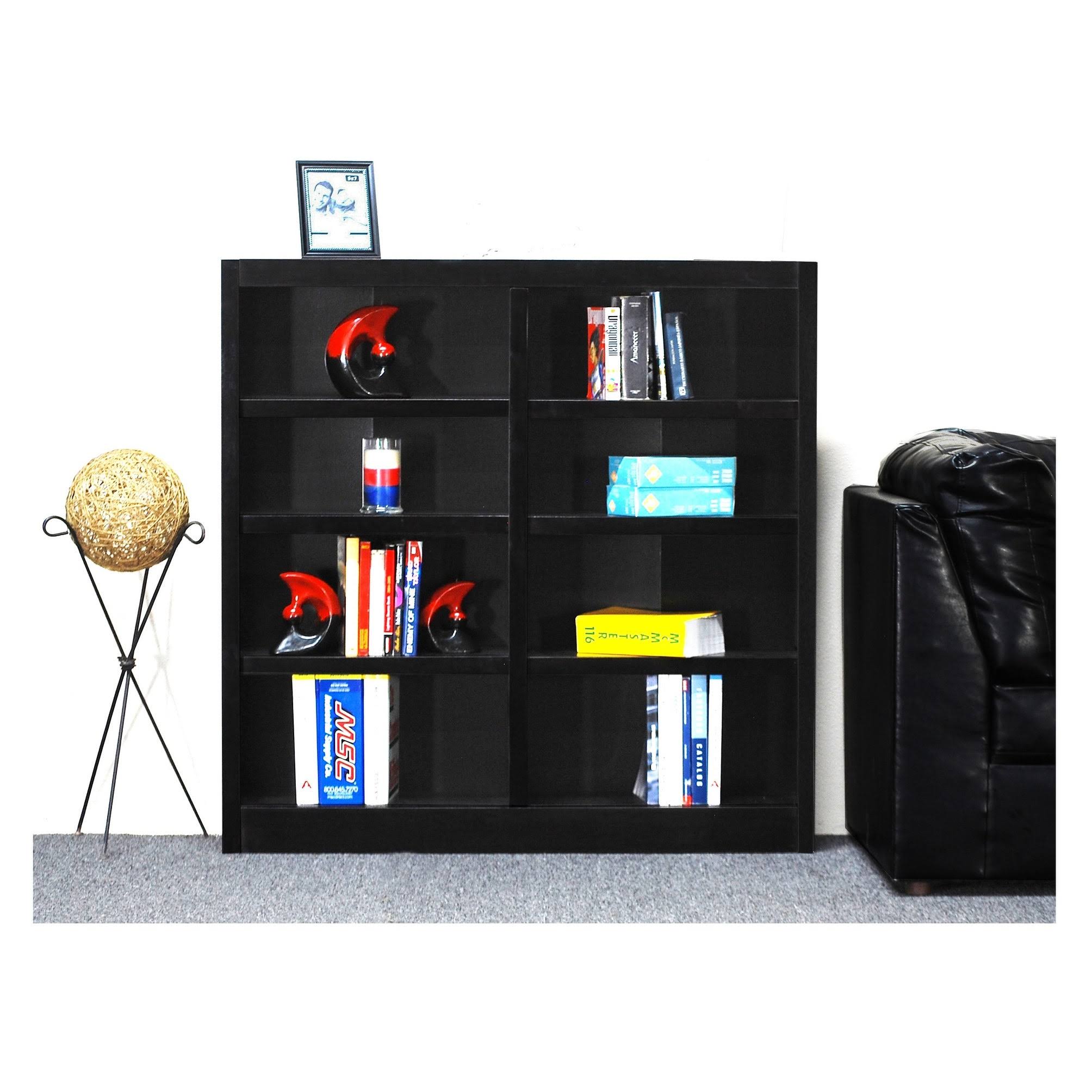 Concepts in Wood Double Wide Bookcase 8 Shelves Espresso