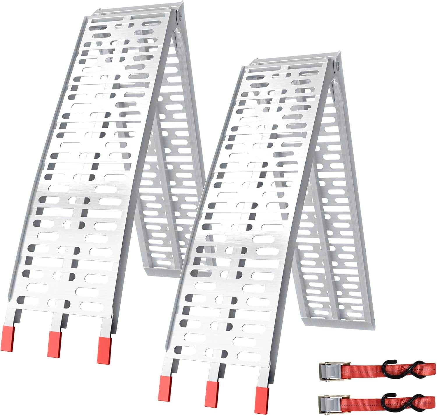 Set of 2 Ramps, 1500 lbs ATV Ramps for Pickup Trucks, 7.5ft Aluminum Ramps, Folding Loading Ramps for Bike, ATV/UTV, Trucks, Lawn Mowers, Motorcycle