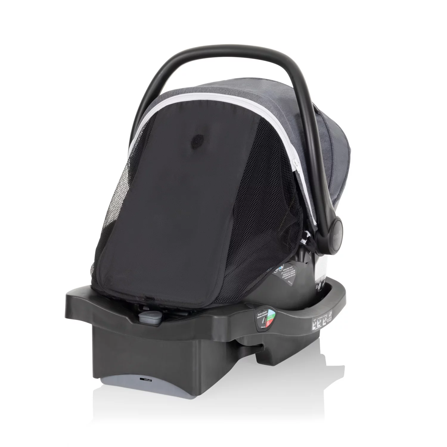 Evenflo Pivot Vizor Travel System with LiteMax Infant Car Seat (Chasse Black), Unisex