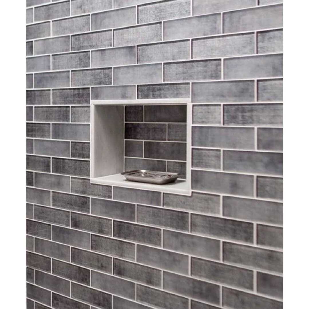 Shop Online 12x12 Coin Gray Polished Glass Subway Mosaic Tile - Shop Hardware Tools Online Store