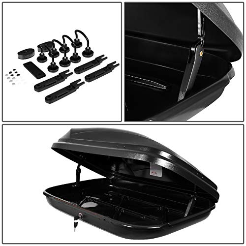Heavy Duty Rooftop Cargo Carrier ABS Lockable Car Roof Rack Cargo Carrier, Capacity 110 LBS, 53 X 34 X 15 Inches, Black