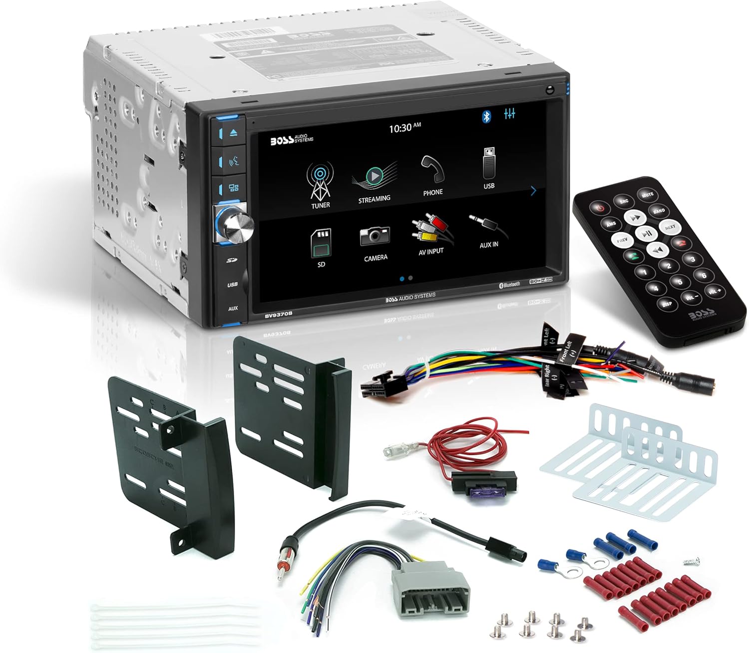 BOSS Audio Systems BV9370B Car Stereo + Double DIN Install Kit - Bluetooth Audio/Hands-Free Calling, 6.5 Inch Touchscreen LCD Monitor, AM/FM Radio Receiver