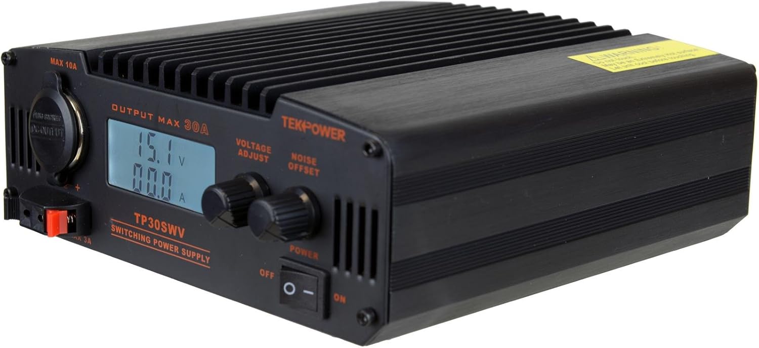 TekPower TP30SWV 30 Amp DC 13.8V Digital Switching Power Supply with Noise Offset