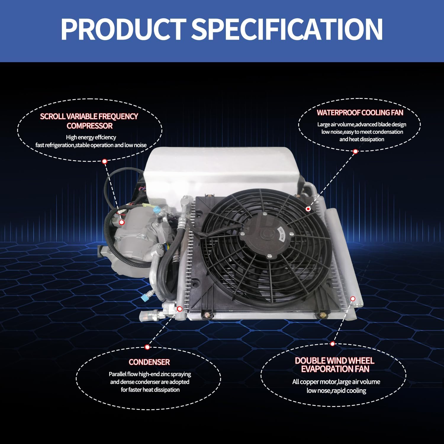 Gouku 12V Camper RV air conditioner Heat and Cool Rooftop AC Unit RV Eectric AC Fit Motorhome Trailer, EAC002.18.12.HC, White