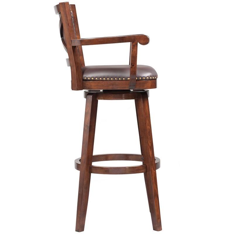 Boraam Broadmoor Swivel Extra Tall Barstool, Cappuccino