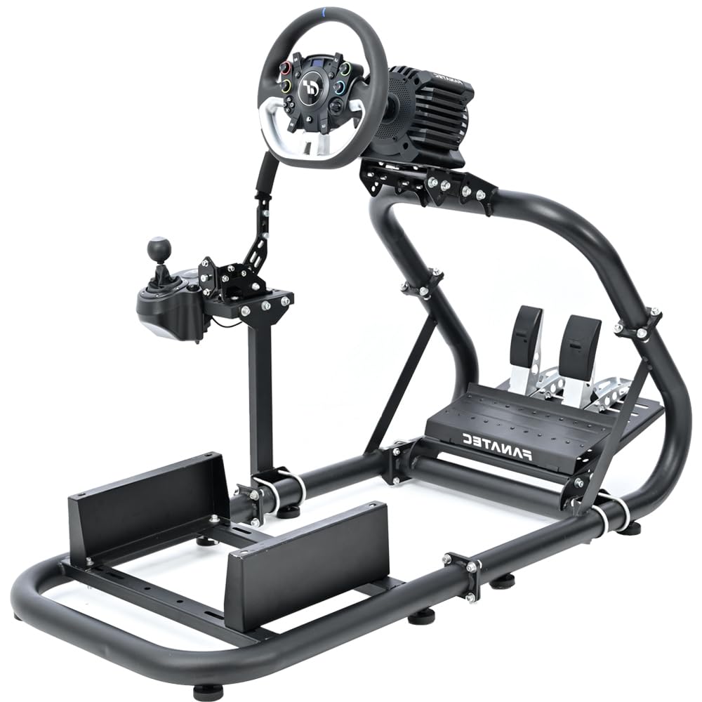 Supllueer Racing Sim Cockpit 50mm Round Tube Fit Logitech G29 G920 G923 Thrustmaster T300 Fanatec