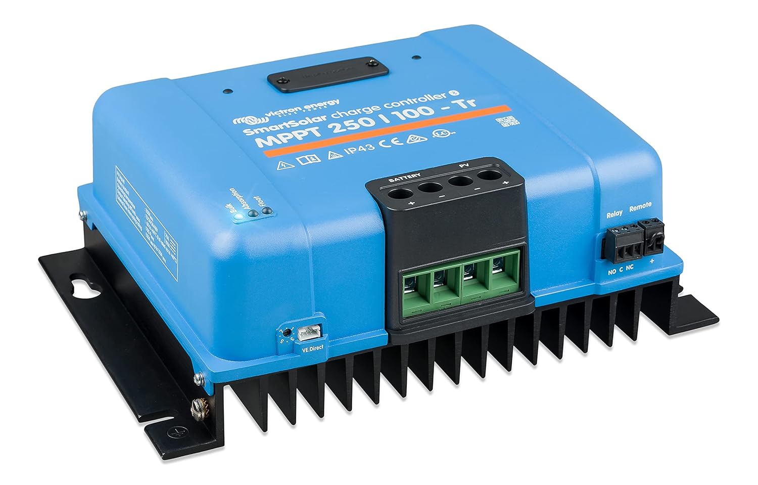 Victron Energy SmartSolar MPPT Tr 250V 100 amp 12/24/36/48-Volt Solar Charge Controller (Bluetooth)