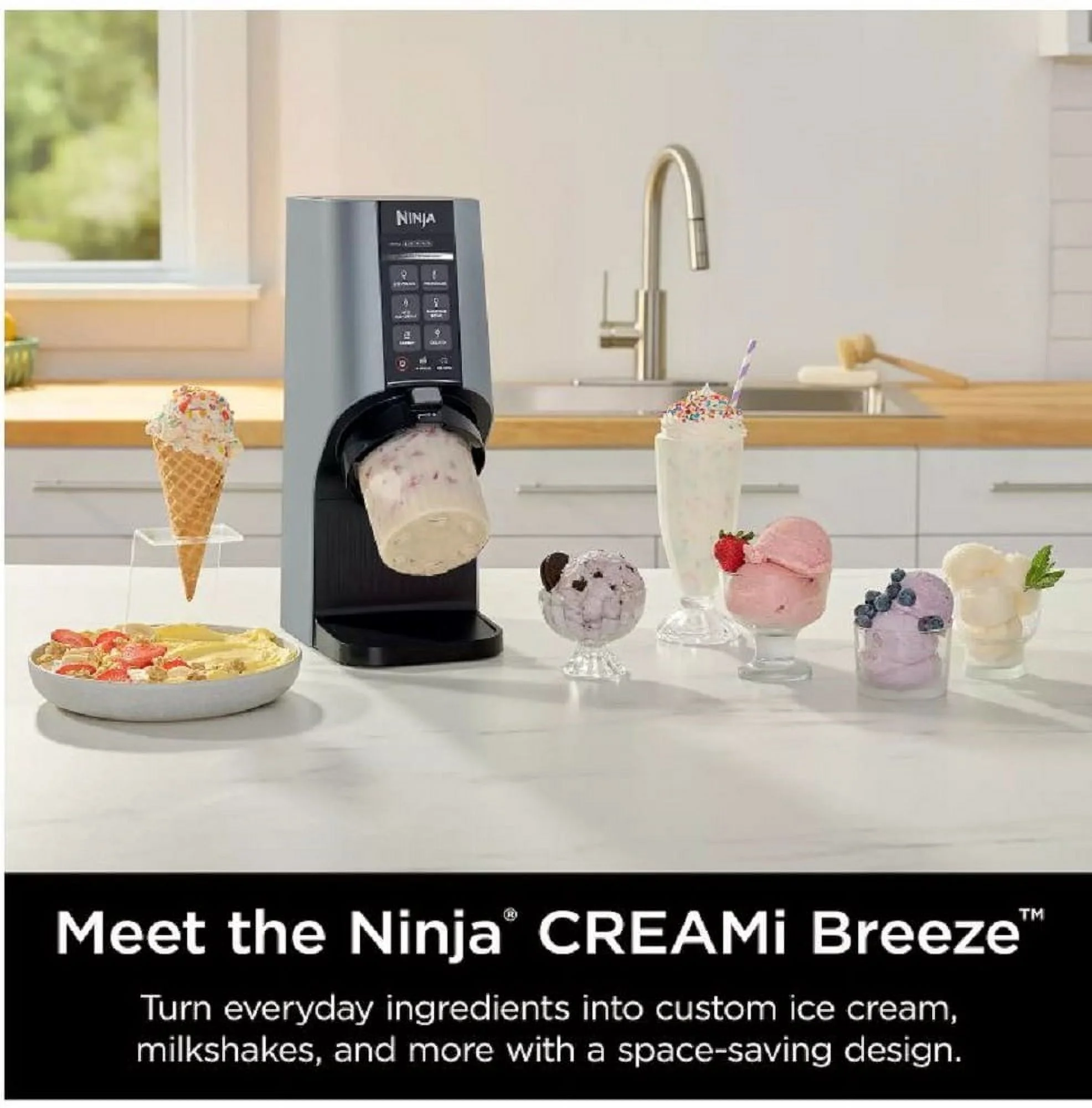 Open Box Ninja CREAMi Breeze 7-in-1 Ice Cream Maker NC201QPK Pink