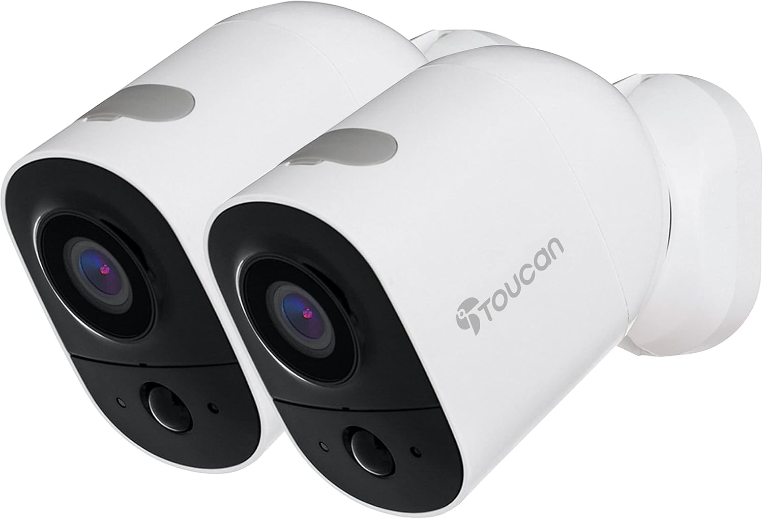 TOUCAN Wireless Indoor/Outdoor Battery Powered Security Camera, Weatherproof, Night Vision, AI Motion Detection, 2-Way Audio, Works with Alexa & Google Home, 1080P, No Subscription Required, 3 Pack