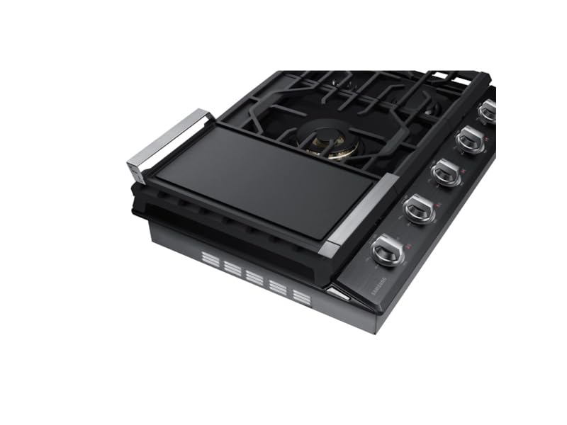 SAMSUNG 30" Built In Smart Gas Cooktop with 22k BTU Dual Power Burner, 5 Burners