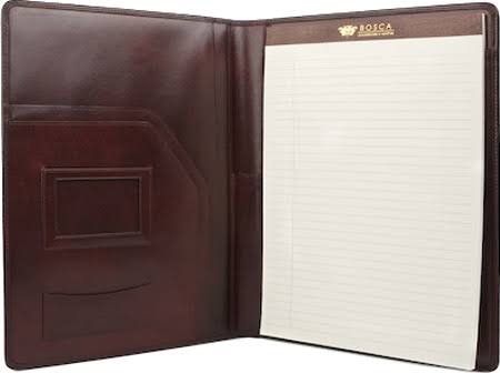 Bosca Old Leather Collection All Leather Pad Cover - Brown
