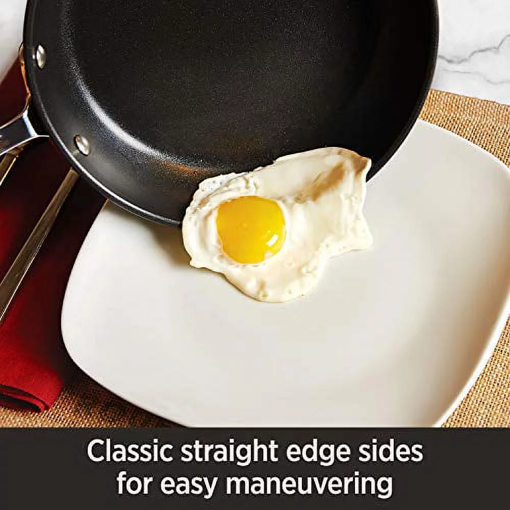All-Clad HA1 Hard Anodized Nonstick Cookware, 2 Piece Fry Pan and Saute Pan with Lid Set, 10 inch and 4 quart