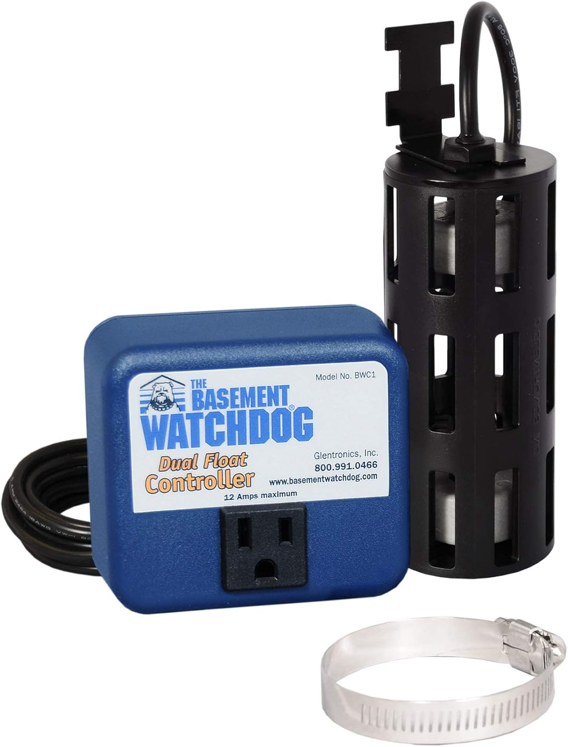 THE BASEMENT WATCHDOG Model BWT075 3/4 HP 5,300 GPH at 0 ft. and 3,630 GPH at 10 ft. Cast Iron/Cast Aluminum Submersible Sump Pump with Caged Dual Micro Reed Float Switch