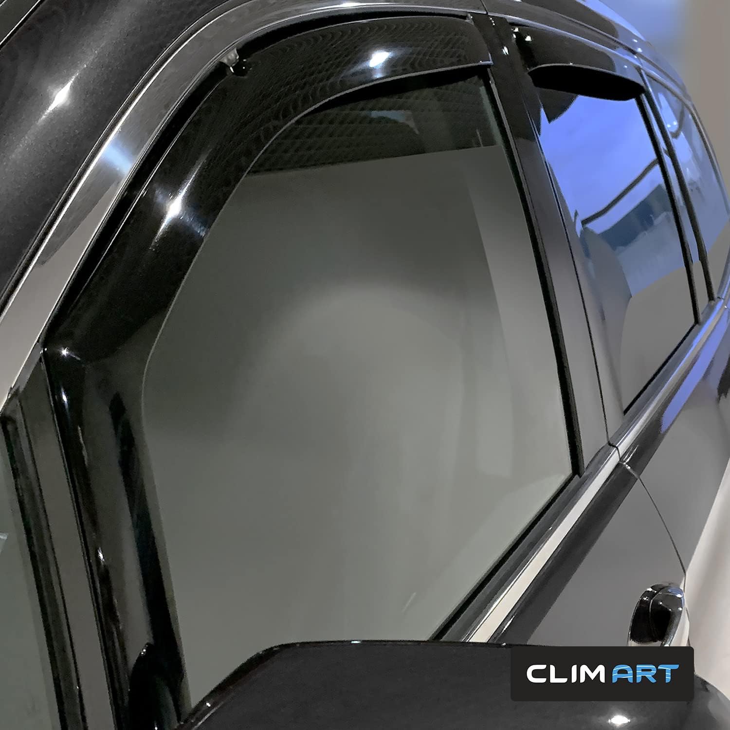 CLIM ART in-Channel Incredibly Durable Rain Guards for Honda Pilot 2016-2022, Original Window Deflectors, Vent Deflector, Vent Window Visors, Dark Smoke Car Accessories, 4pcs - 616166 Pack of 2