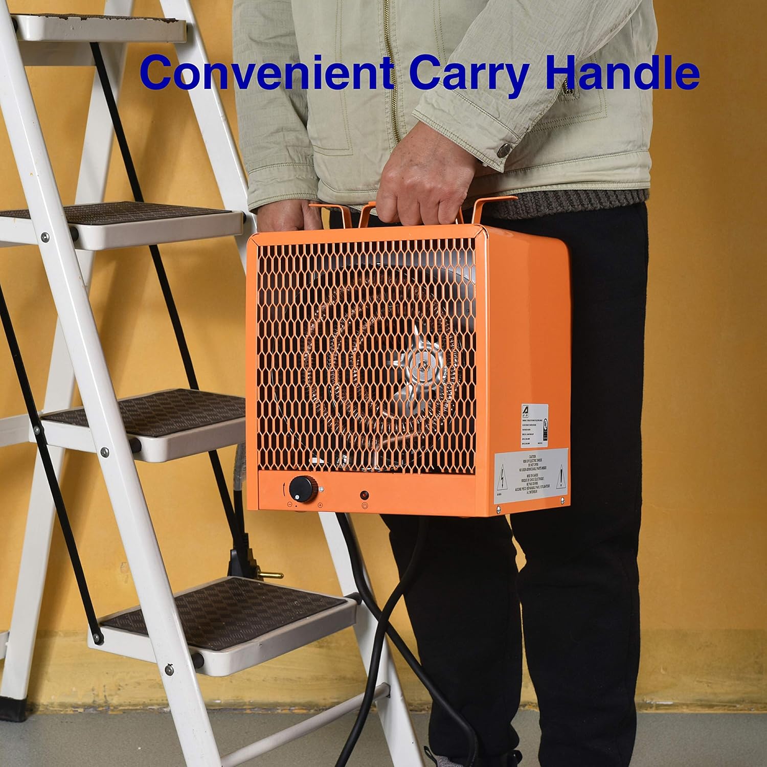Industrial Heater, 240 Volt/4800 Watt/60Hz Portable Shop Garage Electric Heater with integrated Thermostat Control Space Heater For Workshop,Home,Shop & Office Garage Infared Fast Air Heater