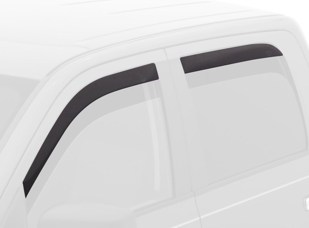 Auto Ventshade AVS 894033 Low Profile Dark Smoke Ventvisor Side Window Deflector, 4-Piece Set for 2014-2022 Silverado & Sierra 1500, 2015-2022 Silverado & Sierra 2500HD-3500HD with Crew Cab Pack of 2
