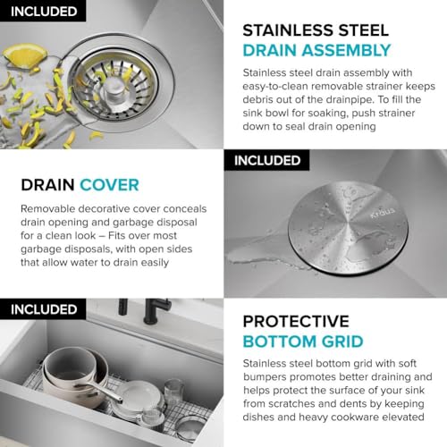 KRAUS Kore Workstation Stainless Steel Kitchen Sink