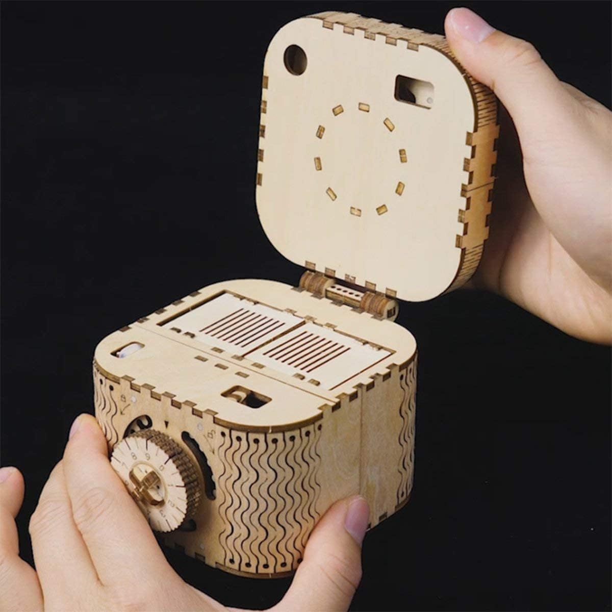 ROKR 3D Wooden Puzzles Mechanical Models - DIY Wooden Marble Run Kit &Treasure Box Gifts for Adults &Teens Pack of 2