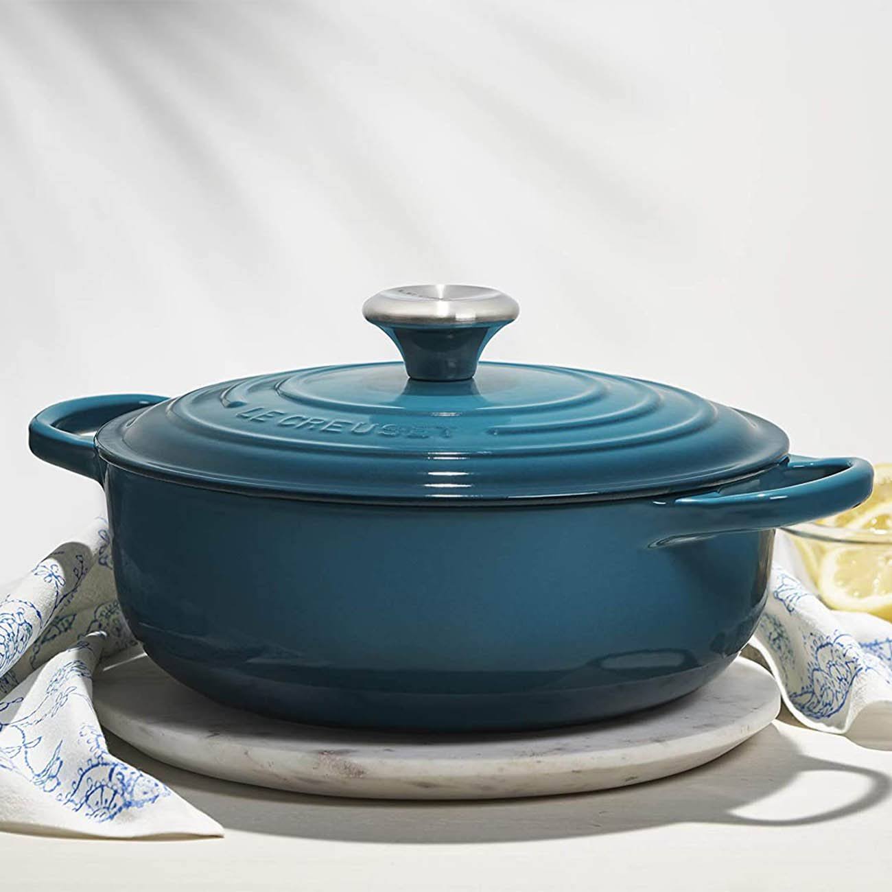 Le Creuset 3.5 Qt. Cast Iron Sauteuse - Deep Teal