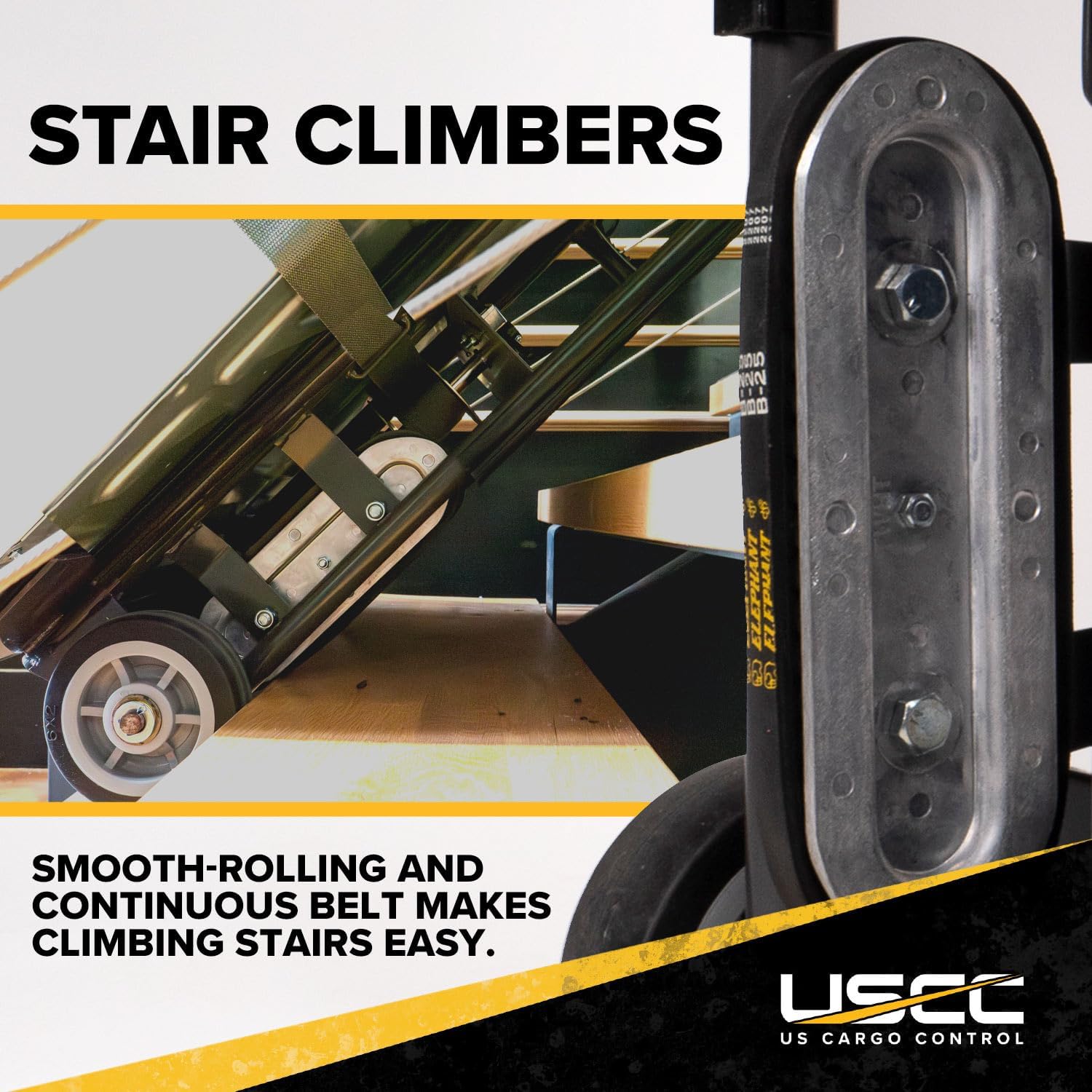 US Cargo Control Appliance Truck - Steel Hand Truck - Heavy Duty 800 Pound Capacity - Appliance Hand Dolly with Double Auto Recoil System - Stair Climber Capability