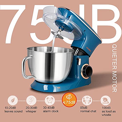 Stand Mixer, Vinmax Electric Kitchen Mixer Food Mixer with 8.5QT Stainless Steel Mixing Bowl, Tilt-Head Mixer 6-Speed Kitchen with Dough Hook, Beater, Whisk for Baking, Cakes, Frosting