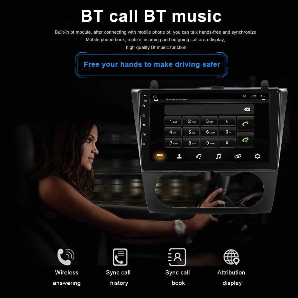 [2G+32G] 9 Inch Android Car Stereo for 2008-2012 Nissan Altima Radio Touchscreen Stereo with Navigation WiFi Bluetooth, Nissan Altima Stereo with Backup Camera, SWC