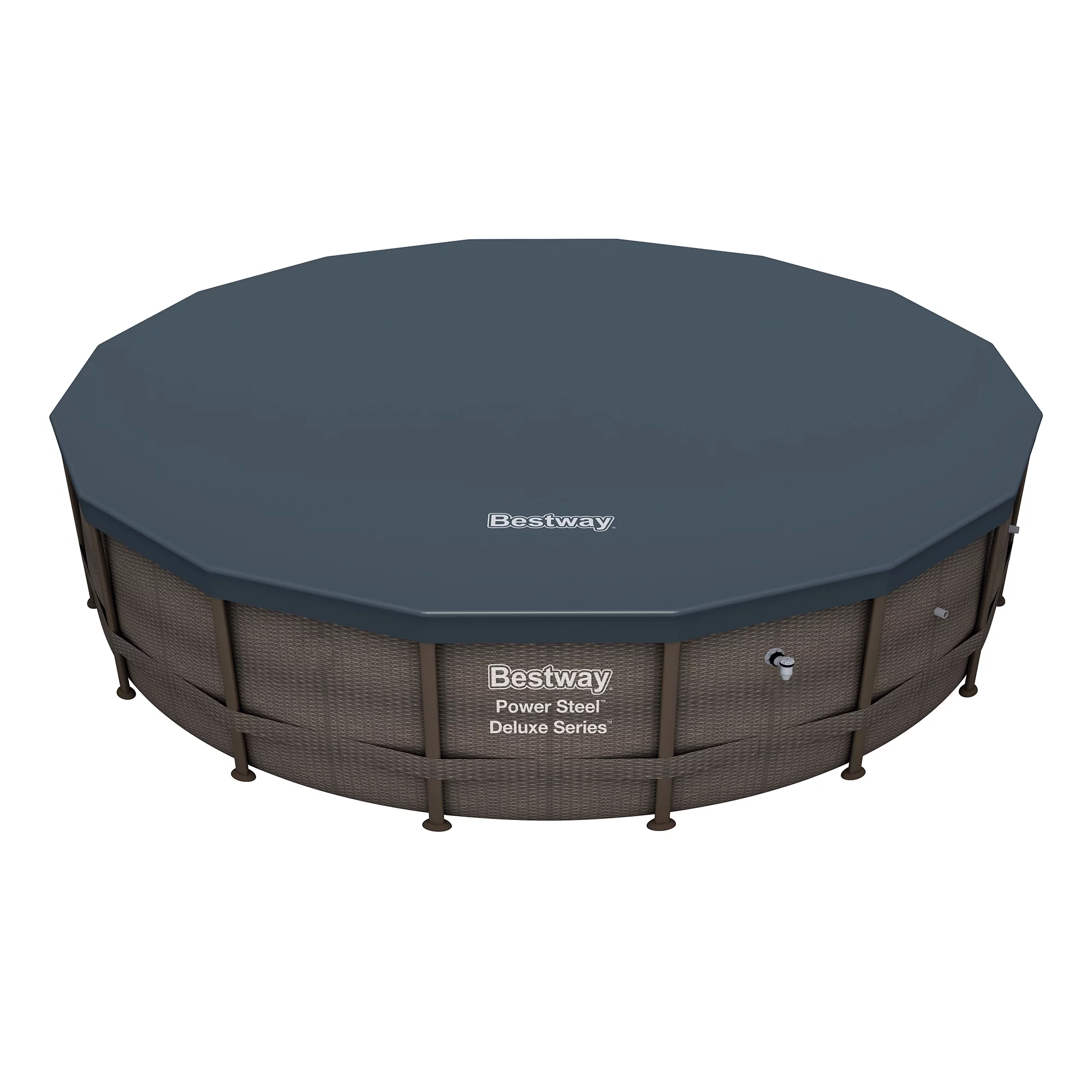 Bestway Power Steel 14' x 42" Round Above Ground Outdoor Swimming Pool Set