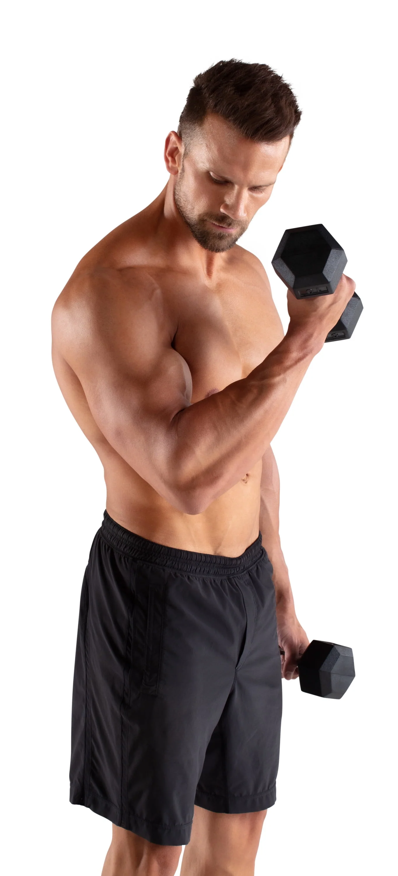 Weider, 25lb Rubber Hex Dumbbell, Single