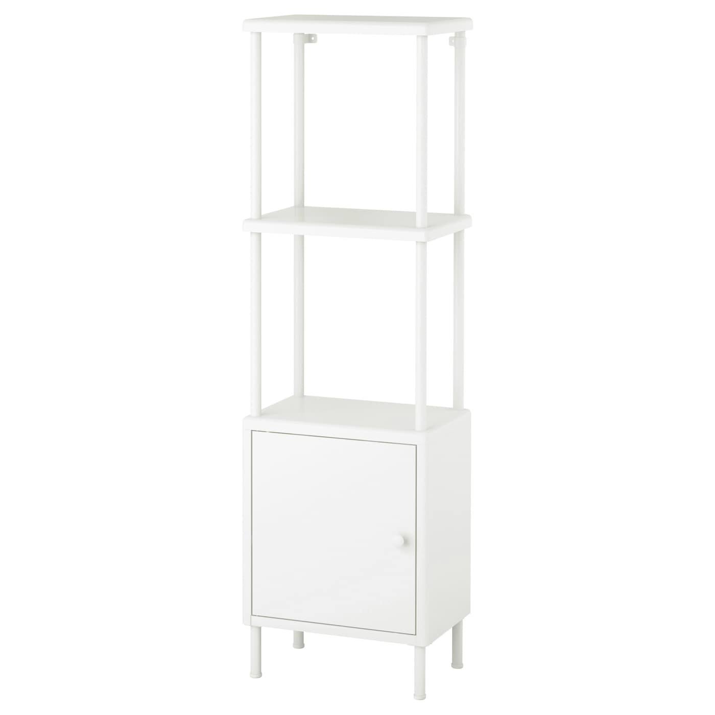 IKEA - Dynan Shelving Unit with Cabinet, White, 15 3/4x10 5/8x52 3/4