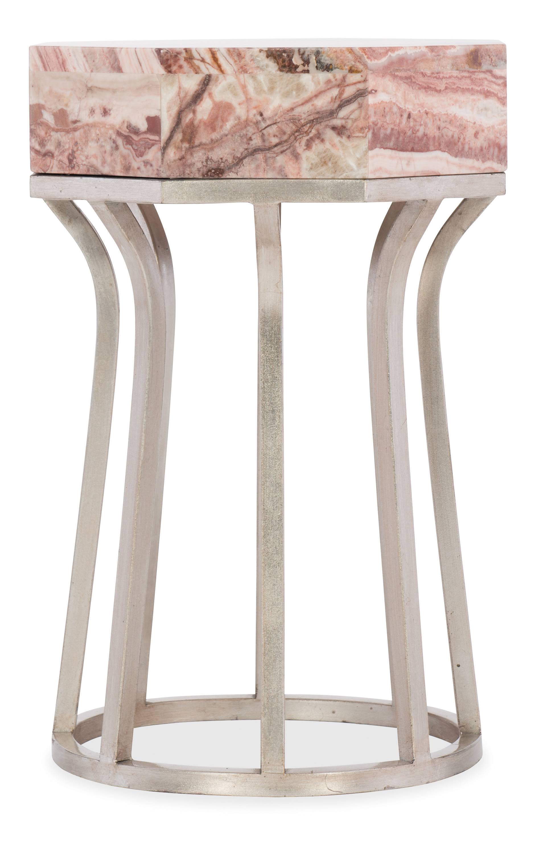 Hooker Furniture Melange Mary End Table, Silver