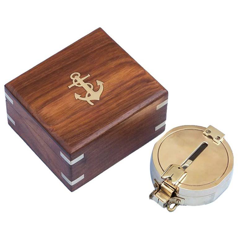 Hampton Nautical Solid Brass Clinometer Compass, 4