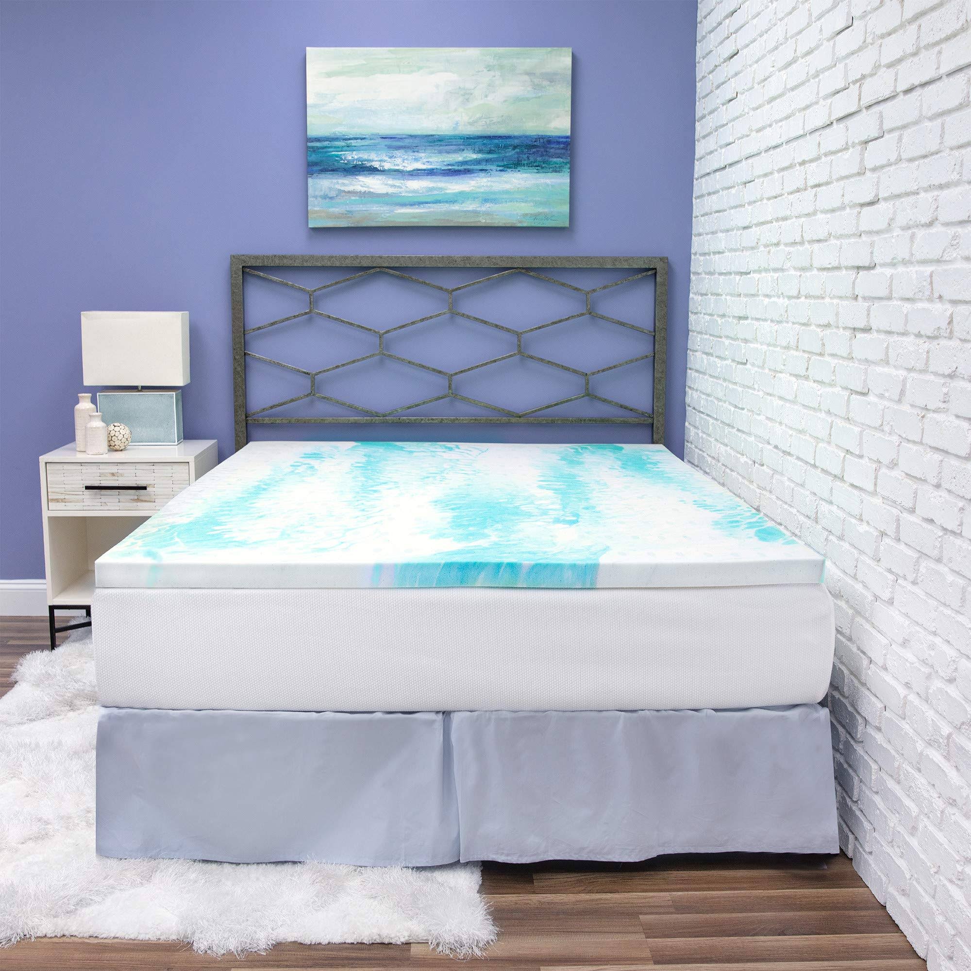 SensorPEDIC 2x22 Gel Swirl Memory Foam King Mattress Topper